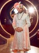 Groom Wear Designer Sherwani In Cream Color